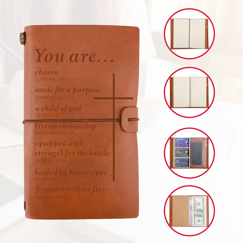 JOYKWE Christian Leather Journal Gifts for men or Women as Religious Retirement Gift, Unique Gift Idea for Friend Sympathy Birthday Gift for Daughter Son, Inspirational Gifts with Bible Teens Christian Gift - Image 5